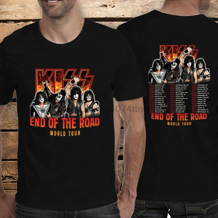 Новая футболка унисекс с надписью Kiss End Of The Road World от Farewell Tour 2019 | Мужская одежда