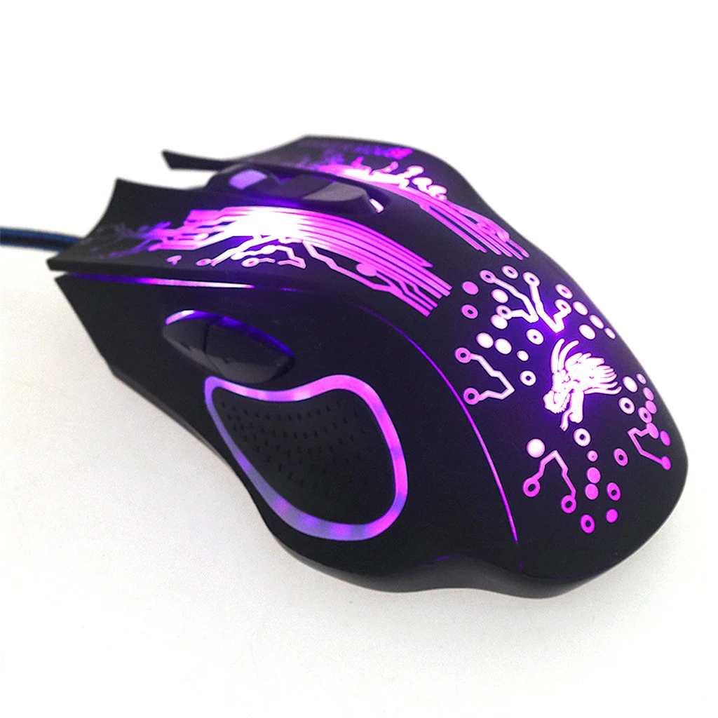 Ergonomics Silent Click USB Wired Gaming Mouse Optical Gamer Mice For PC Laptop Computer Desktop Gamer Colorful light Mouse