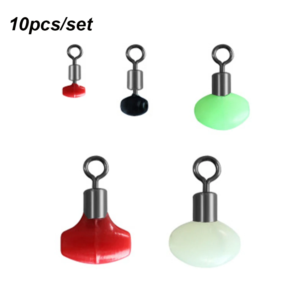 10PCS/Bag fishing swivels fishing accessories fishing tackle Multiple Size Fishing Swivels Connect Zig Pulley Clip Slider Beads Fast Link Line Rigs Running Ledger Tackle Accessory