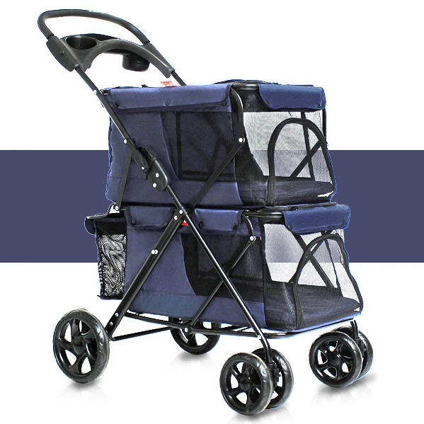 20 кг портативная двухслойная Складная коляска для собак/кошек переноска для путешествий для собак на открытом воздухе ходьба/шоппинг/питомник коляска сумка 4 цвета