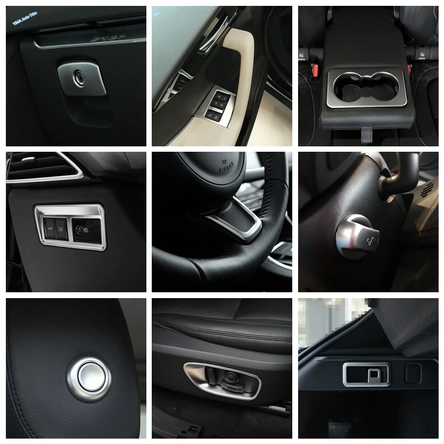 Lapetus Matte Interior Refit Kit For Jaguar F Pace X761 17 Seat Adjustment Memory Button Water Cup Holder Cover Trim Interior Mouldings Aliexpress