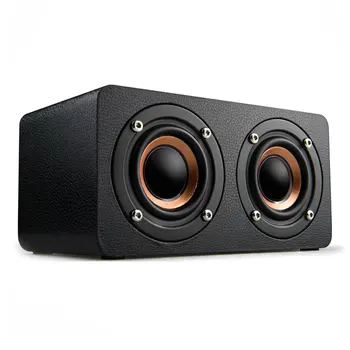 

Dual Outdoor Wooden Speaker Sound Box Wireless Bass Portable Stereo Bluetooth FM Radio