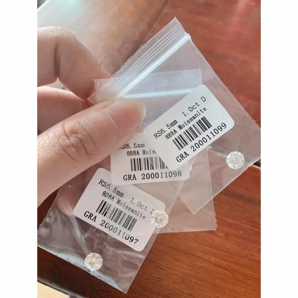 Günstig 1ct Carat 6,5mm D Farbe lose moissanite Herzen und Pfeile Runde cut Lab Grown Diamant Lose Stein VVS1 Ausgezeichnete cut