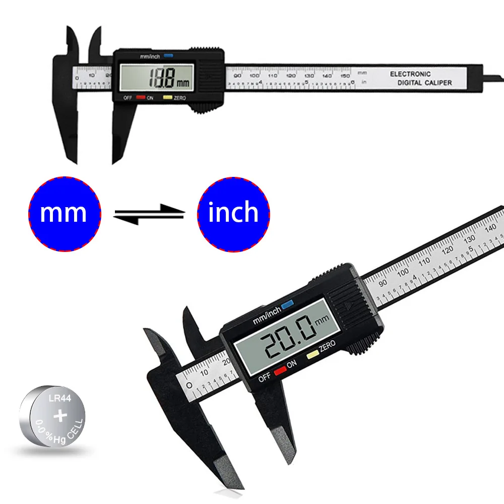 150mm Vernier Caliper 0 100mm Electronic Digital Caliper Gauge Micrometer Measuring Tool Digital