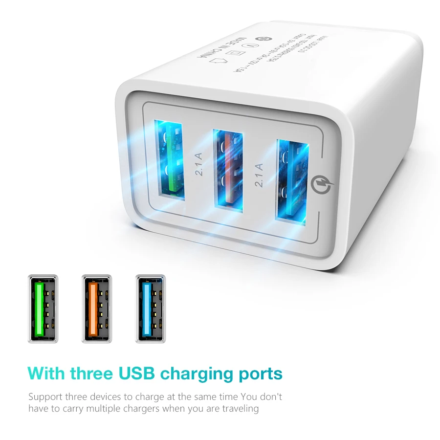 18 Вт USB зарядное устройство 1а/2а настенный мобильный телефон зарядное устройство для iPhone X Xiaomi Mi 9 Планшет iPad ЕС Быстрая зарядка