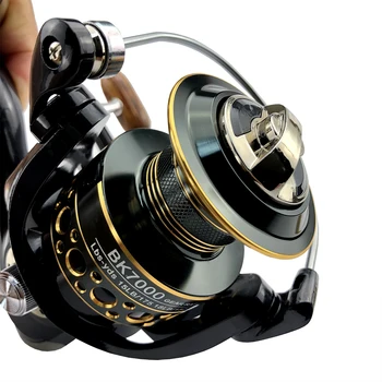Fishing Spinning Reel Metal Spool 5.2:1/4.7:113BB Ball Bearings Carp Fishing Reel BK2000-7000 Metal Line Cup Sea Tackle 6