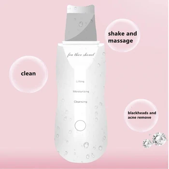 

USB Ultrasonic Skin Scrubber Blackhead Remover Face Scrubber Cleanser Facial Pore Cleaner Face Lifting Face Skin Scraper