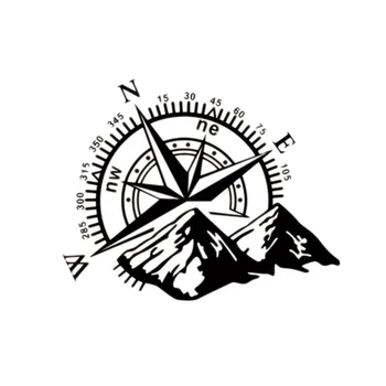 

50X60Cm Car Hood Mountain Navigation Car Sticker Black
