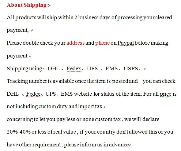 shipping A