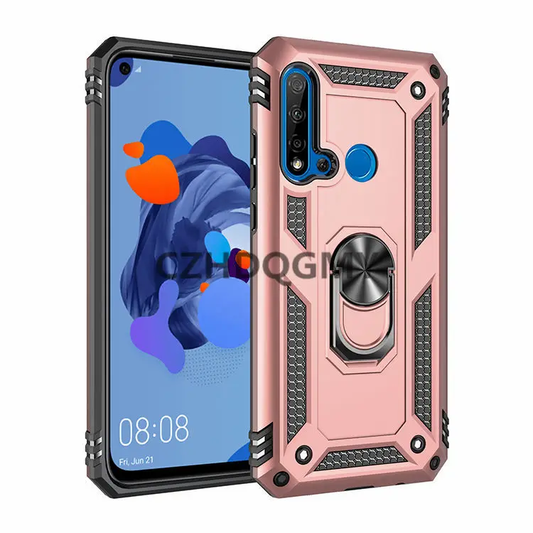 100 шт/партия противоударный бронированный чехол для телефона huawei mate 20 Pro P20 Lite Nova 5 Pro 5i 4 с кронштейном для автомобильного кольца