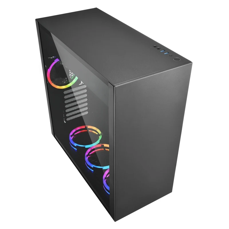 Корпус Sharkoon PURE STEEL RGB Black E-ATX, ATX, mATX, Mini-ITX, SSI CEB, SSI EEB, Midi-Tower, 4x120mm fan, 2x USB 3.0