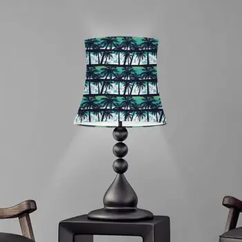 

Fabric Lamp Shades Art Deco Tropical Palm Leaves Printed Lampshade Modern Light Shade for Wall Lamp Table Lamp