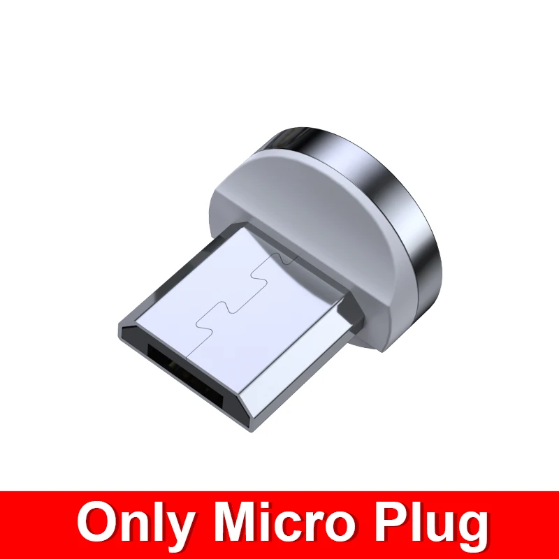 Only Micro Plug FPU Магнитный кабель Micro usb type C для iPhone кабель 1 м 2 м 3A провод для быстрой зарядки провод type-C магнит зарядное устройство кабели для мобильных телефонов - Цвет: Only Micro Plug