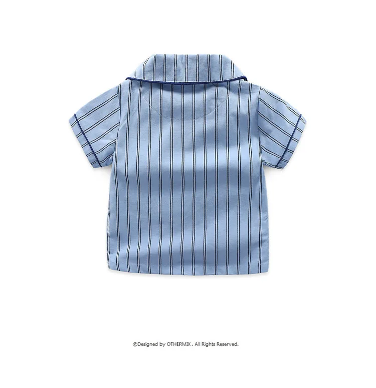 designer nightgowns Children's Pajamas set 2020 Summer Boy Short-sleeved Pajamas Striped Boys Clothing Sets best cotton nightgowns	