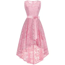 Новинка; летнее платье для подростков от 13 до 20 лет; милое кружевное платье без рукавов для девочек; модная праздничная одежда принцессы для девочек