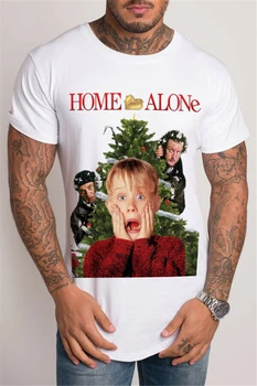

Home Alone Macaulay Culkin Favorite Christmas Movie Unisex PH347 White T-Shirt funny O Neck Tops Tee Shirt