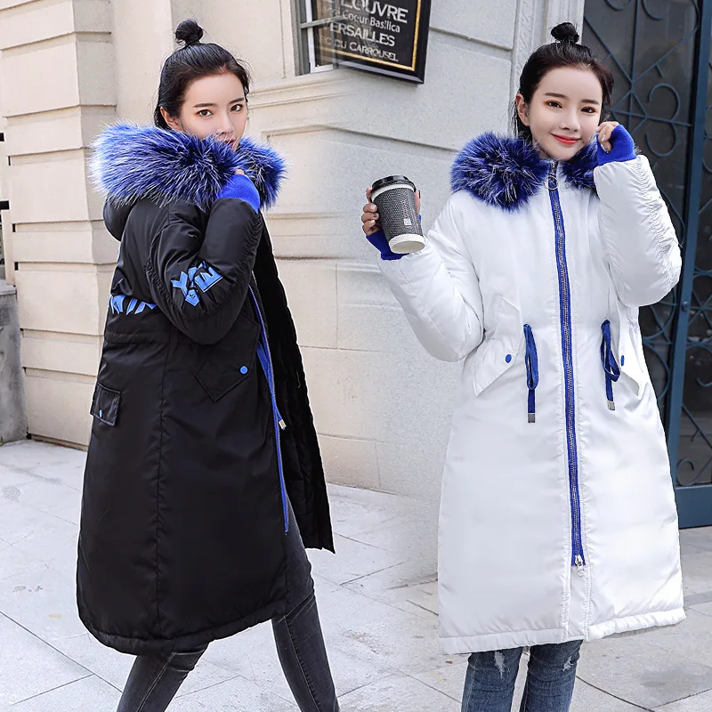 

Cotton-padded Jacket Women's 2018 New Style Cotton Coat Winter Coat Women's down Cotton Thick Winter Long Cotton-padded Clothes