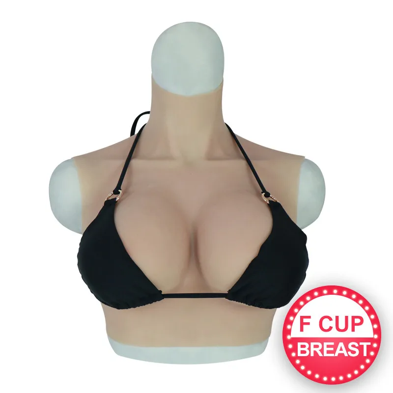 

Silicone Crossdresser Large Fake Boobs F Cup for Transgender Shemale False Pechos Breast Forms Crossdressing Drag Queen Bodysuit