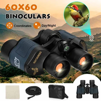 

High Clarity Binoculars Telescope 60X60 3000M HD Powerful Night Vision Binoculars with Compass for Hunting Camping Hiking