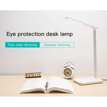 

2 In 1 Foldable LED Desk Lamp with Qi Wireless Charger 4 Brightness Adjustment Auto Timer Eye Protect Reading Light table lamp