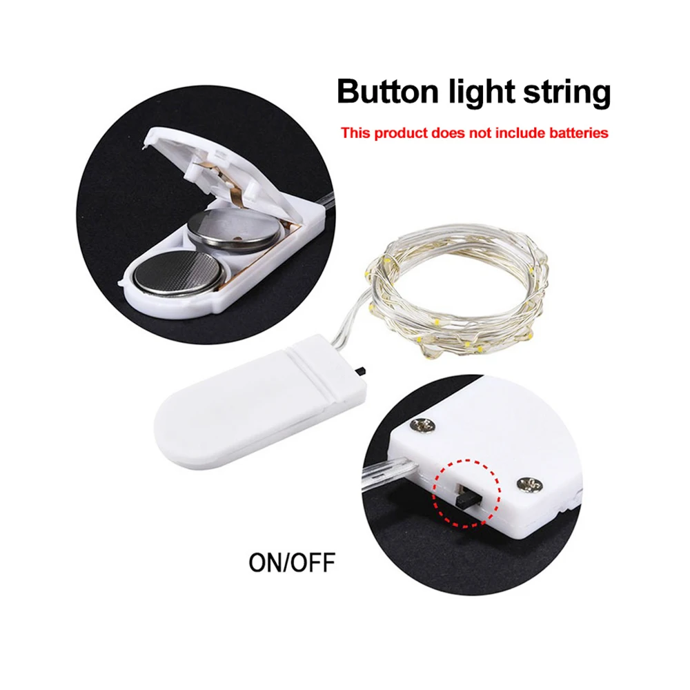Luces Led Copper Wire Fairy Lights Battery Powered LED String Lights Party Wedding Indoor Christmas Decoration Garland Lights