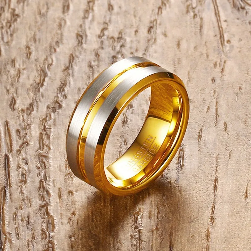 Wedding Rings Finger Rings Jewelry Rings Ring Jewelry Mens 8mm Brushed Stainless Steel Ring Wedding Bands