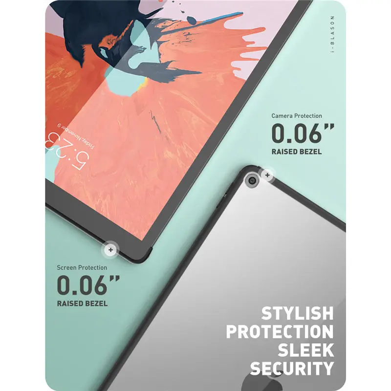I-BLASON для iPad 10,2 чехол() 7-го поколения прозрачный тонкий гибридный Чехол, совместимый с официальной смарт-крышкой/смарт-клавиатурой
