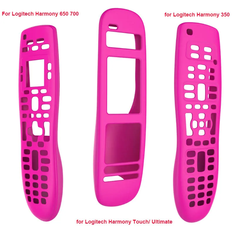 Силиконовый чехол для кожи для Logitech Harmony 350 Универсальный умный пульт дистанционного управления E65A - Цвет: Hot Pink