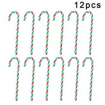 

Ornaments Candy Cane Red & green Festive 12pcs Christmas PVC 15cm Xmas