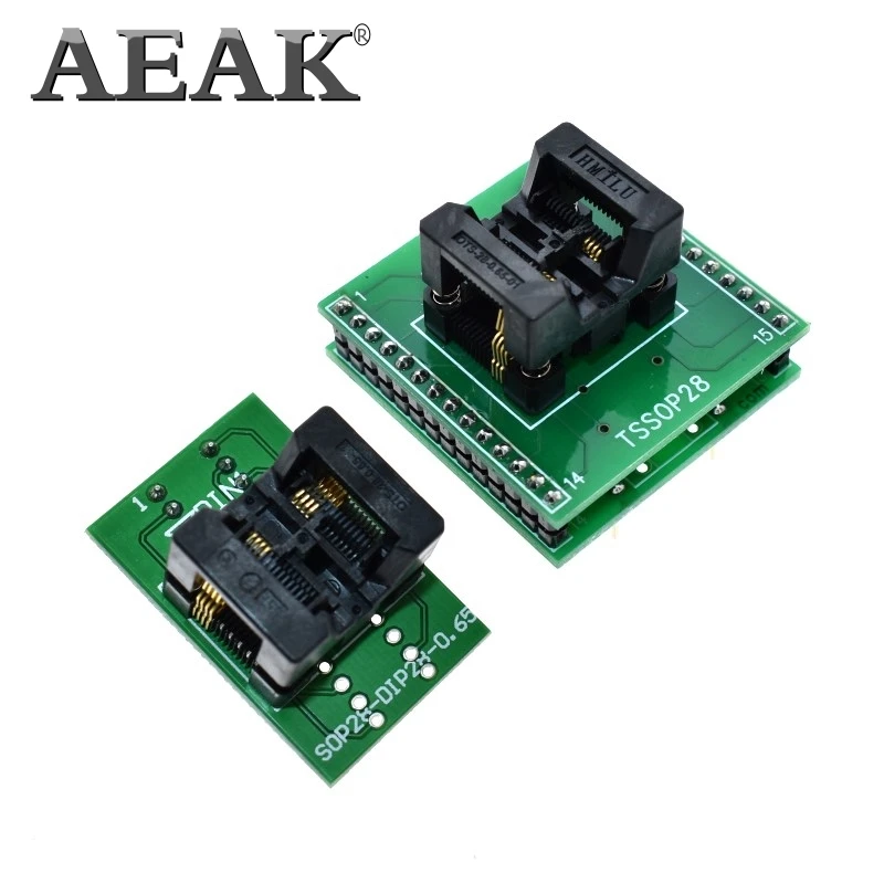 Адаптер TSSOP8 к DIP28 тестовый адаптер TL866A TL866CS SSOP8 IC гнезда 0 65 мм|Интегральные схемы| |