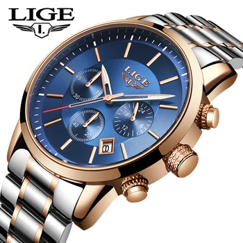 

2020 Watches Men Luxury Brand LIGE Business Men‘s Watch with Luminous Date Waterproof Full Steel Quartz Clock Relogio Masculino