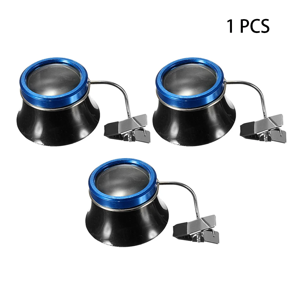 

Hands Free Practical Watch Repair Jewelers Durable Magnifier Clear Small Loupe Aluminum Alloy Optical Tool Clip On Eyeglass