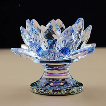 

Clear Retro Crystal Candle Holder Table Glamour Lotus Lamp Glass Candle Holder Bougeoir En Verre Decorations For Home KK60ZT