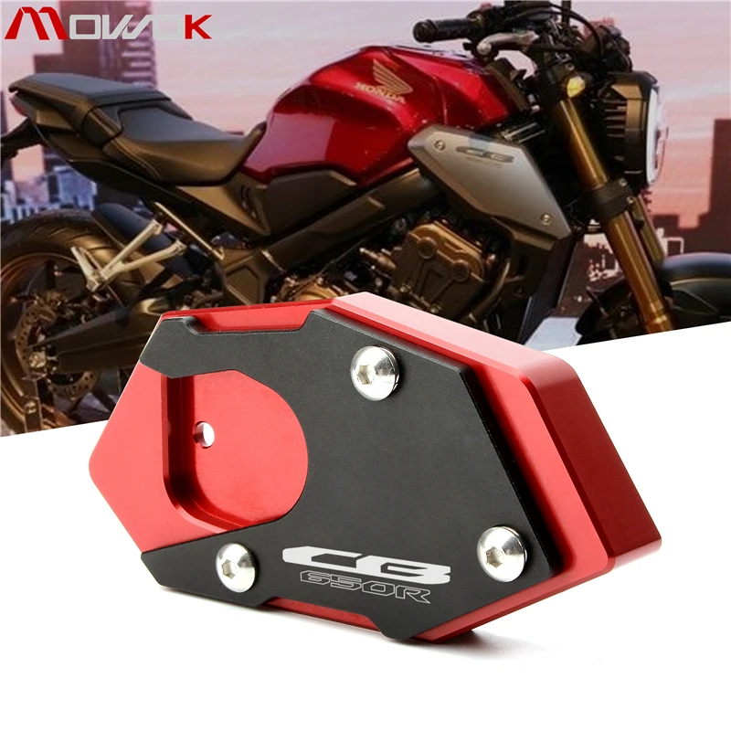 

For Honda CB650R CBR650R 2018-2020 2019 Motorcycle CNC Aluminum Side Stand Enlarger Plate Kickstand Enlarge Extension