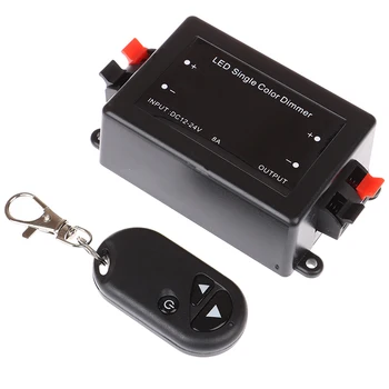 

12/24V 8A 3 Key Single Color LED Wireless Dimmer Controller+RF Remote Control