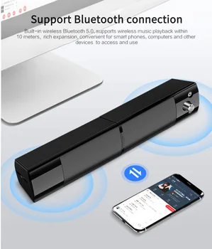 

Bluetooth 5.0 Surround Soundbar Subwoofer Bluetooth Speaker Detachable Computer Speakers For Computer PC And Laptop Dropshipping