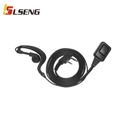 Walkie Talkie Earpiece  G Shape Radio Earpiece Headset with PTT & Mic Compatible with 2 PIN Kenwood HYT Puxing Wouxun Lt-2288