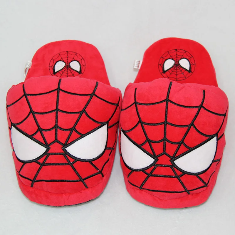 Spiderman Cotton slippers marvel anime Creativity superheroes spider-man plush flip flop Keep warm dolls children birthday gifts
