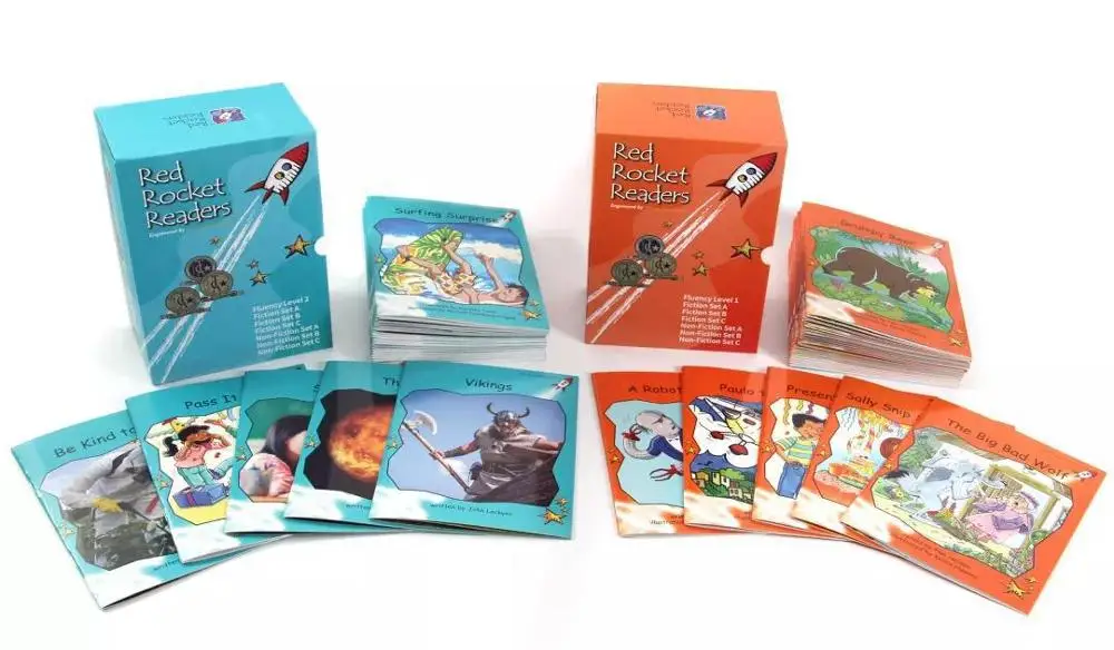 96 Books Red Rocket Readers Fluency Level 1+2 Graded Reading