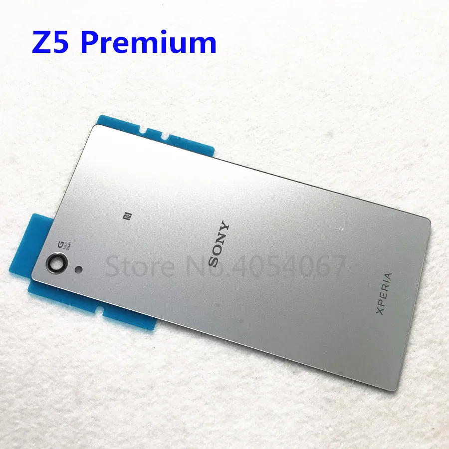 Для Sony Xperia Z5 Премиум E6853 E6883 E6833 Задняя стеклянная крышка батарейного отсека Замена стеклянного корпуса+ NFC антенна
