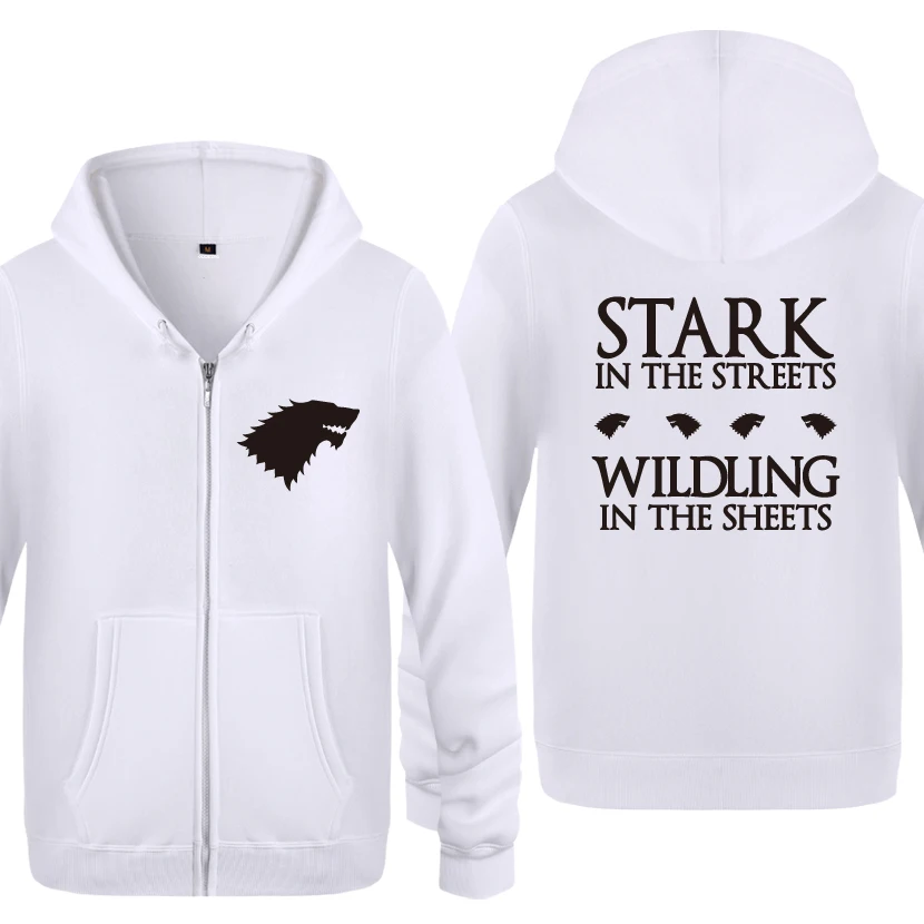 STARK In the Streets-willling In Sheets GOT новинка, мужские толстовки,, мужские флисовые кардиганы на молнии, толстовки с капюшоном
