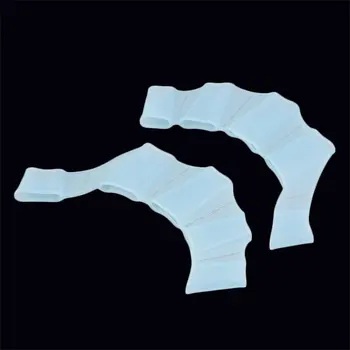 

REIZ 1 Pair Silicone Swimming Hand Fins Flippers Palm Finger Webbed Gloves Paddle Silicone Reusable For Beginners Blue 3 Size