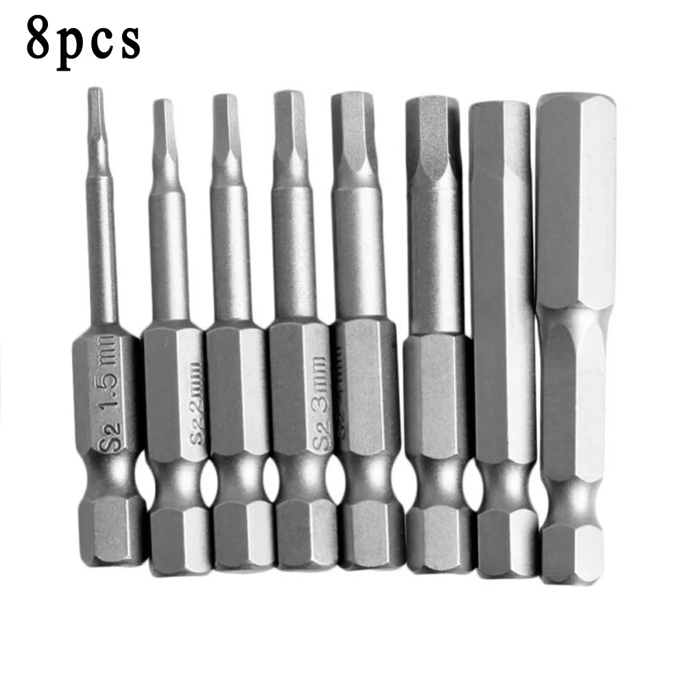 8x Hex Key Allen Drill Bits Set Impact 
