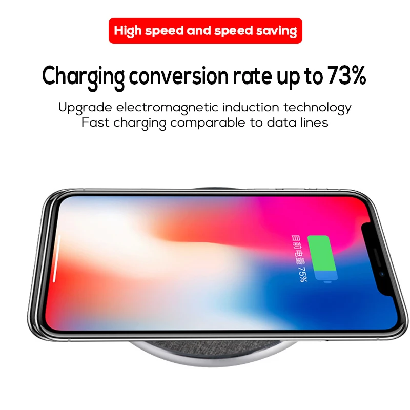 Micro QC 3 0 Qi Беспроводное зарядное устройство для IPhone XR XS MAX X быстрая Беспроводная