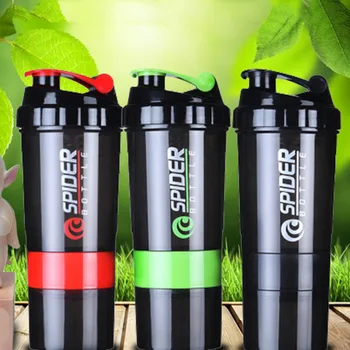 

500ML Protein Powder Shaker Bottle Portable Sports Fitness Mixing Whey Protein Water Bottles Shaker for Gym Powerful Leakproof