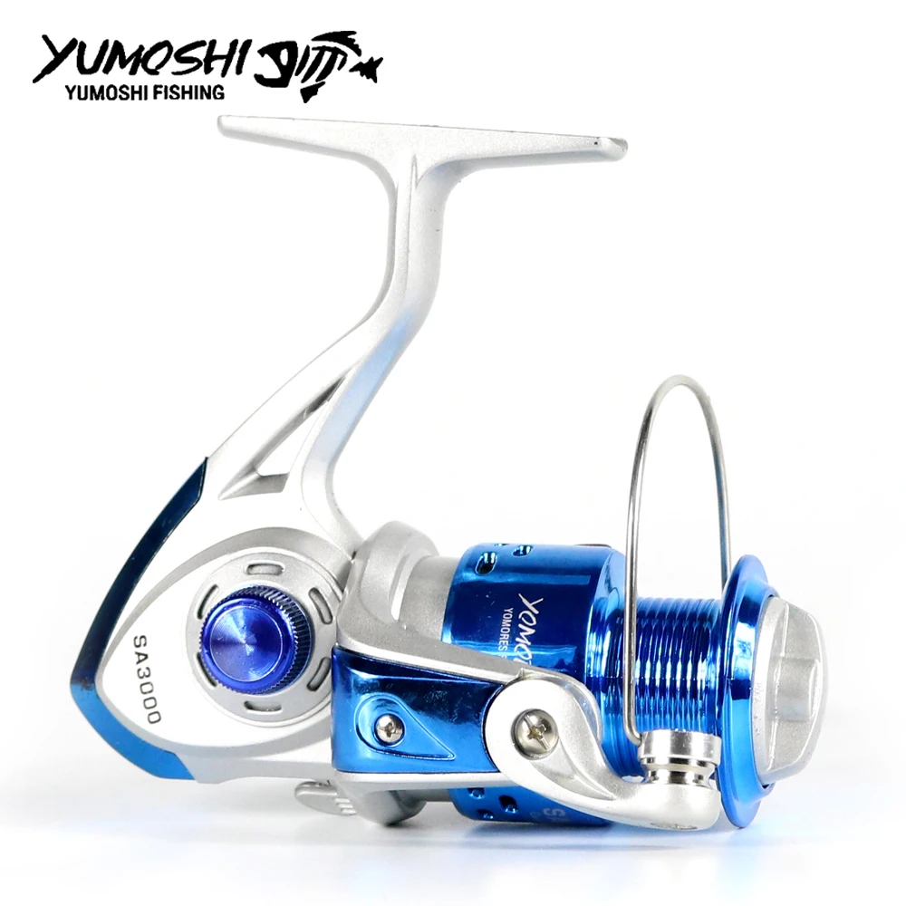 YUMOSHI Fishing Reel Carp Spinning Reel Carbon Front and Rear Drags 18KG Max Drag 12BB Spool Sea Boat Reel