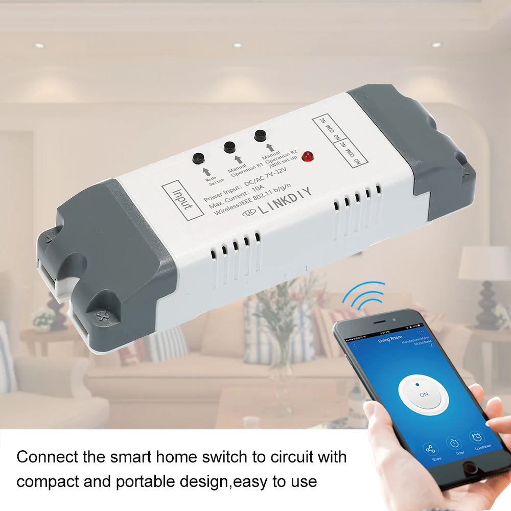 EWeLink 2CH умный Wifi переключатель модуль DC/AC7-32V беспроводной переключатель таймер телефон приложение дистанционное управление для Amazon Alexa Google Home
