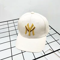 Spring Summer Child Letter Embroidery Outdoor Leisure Sun Baseball Cap For Boy Girl Cotton Breathable Solid Color Adjustable Cap 2