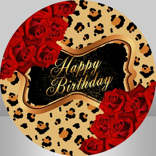 Happy Birthday Zebra Print Red