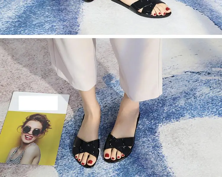 Size 36-41 Women's Sandals Slippers Summer Zapatos Mujer Flat Shoes Mules Clogs Female Peep Toe Soft Bottom Non-Slip Chaussures